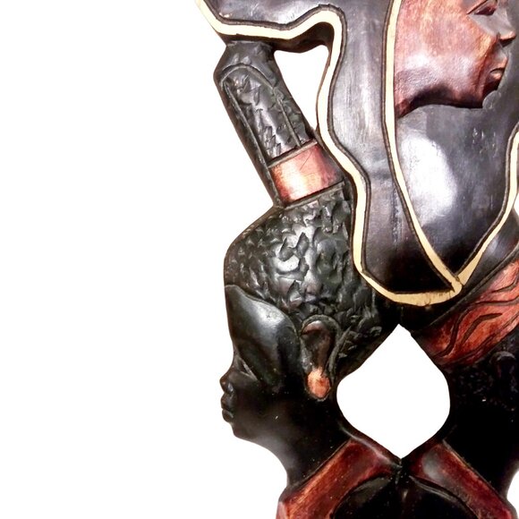 Vintage African Sculptural Wall Hanging , Home Decor, African Wood Carving, Art - Picture 12 of 16